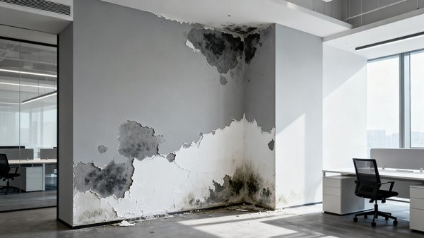 辦公室墻體裝修后發霉發潮掉墻皮該怎么處理？